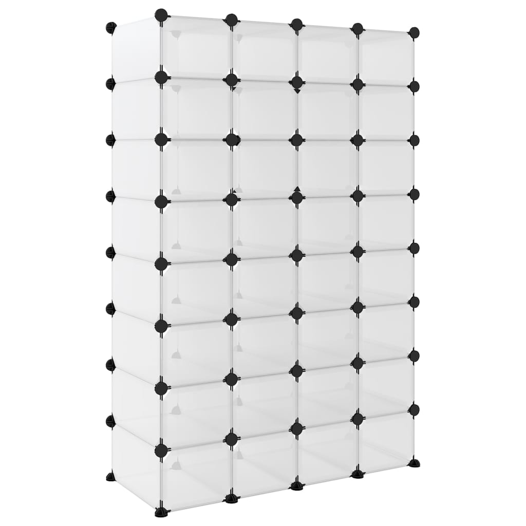 Schuhregal Transparent 93x36,5x140 cm PP - Pazzar.ch
