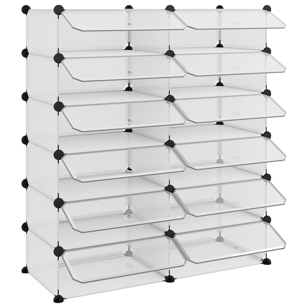 Schuhregal Transparent 94,5x36,5x106 cm PP - Pazzar.ch