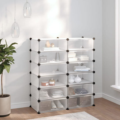 Schuhregal Transparent 94,5x36,5x106 cm PP - Pazzar.ch