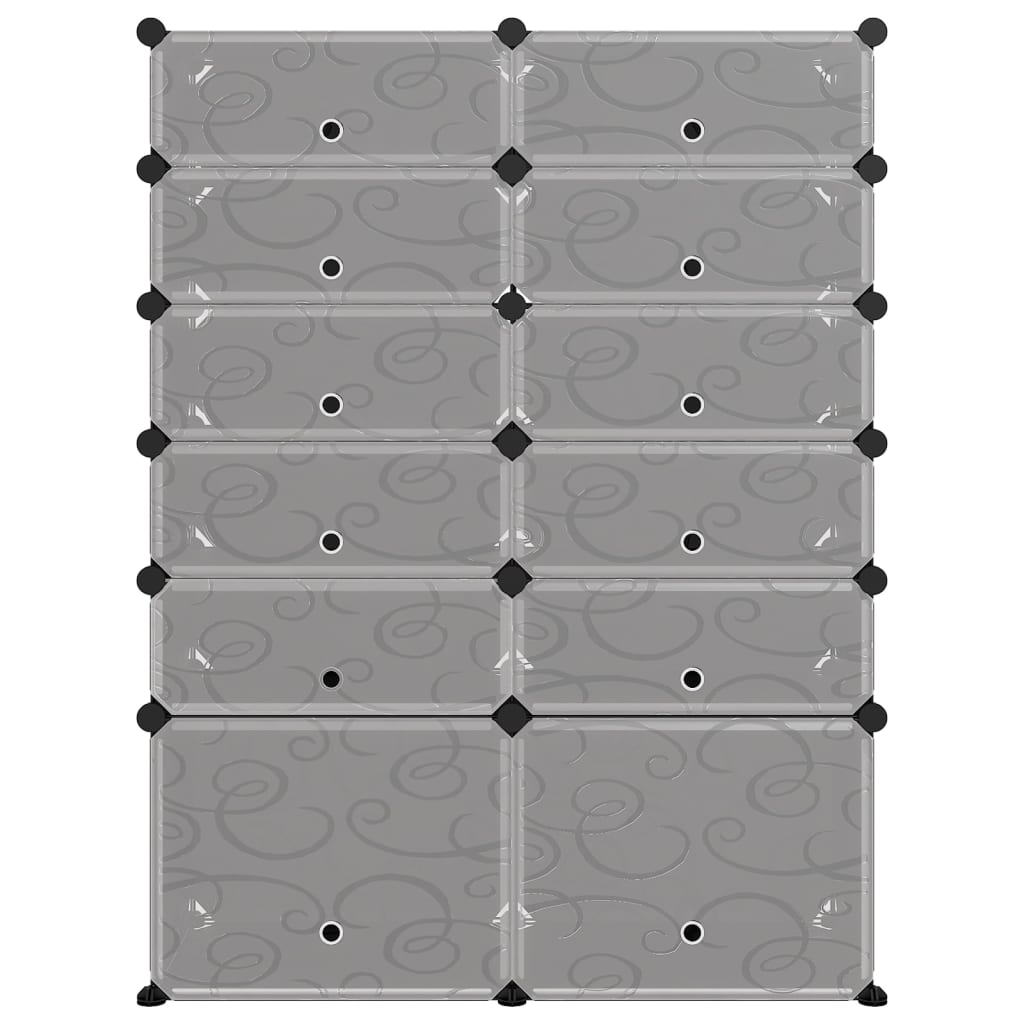Schuhregal Schwarz 94x37x125 cm PP - Pazzar.ch