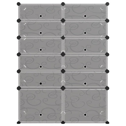 Schuhregal Schwarz 94x37x125 cm PP - Pazzar.ch