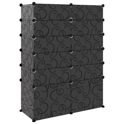 Schuhregal Schwarz 94x37x125 cm PP - Pazzar.ch