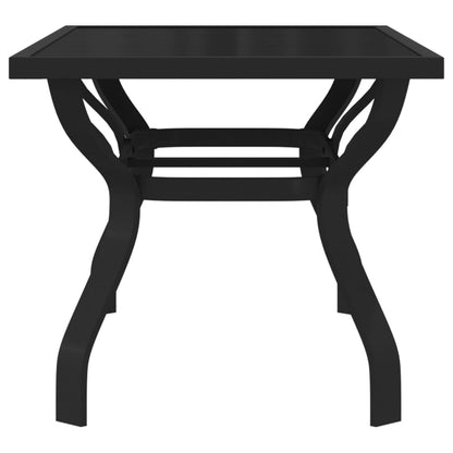 Gartentisch Schwarz 140x70x70 cm Stahl und Glas - Pazzar.ch