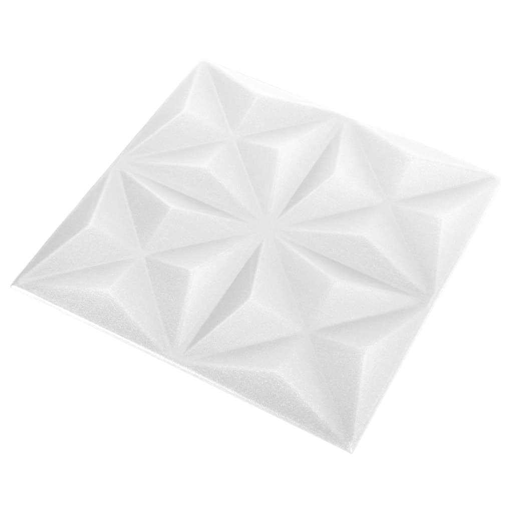 3D-Wandpaneele 24 Stk. 50x50 cm Origami-Weiß 6 m² - Pazzar.ch