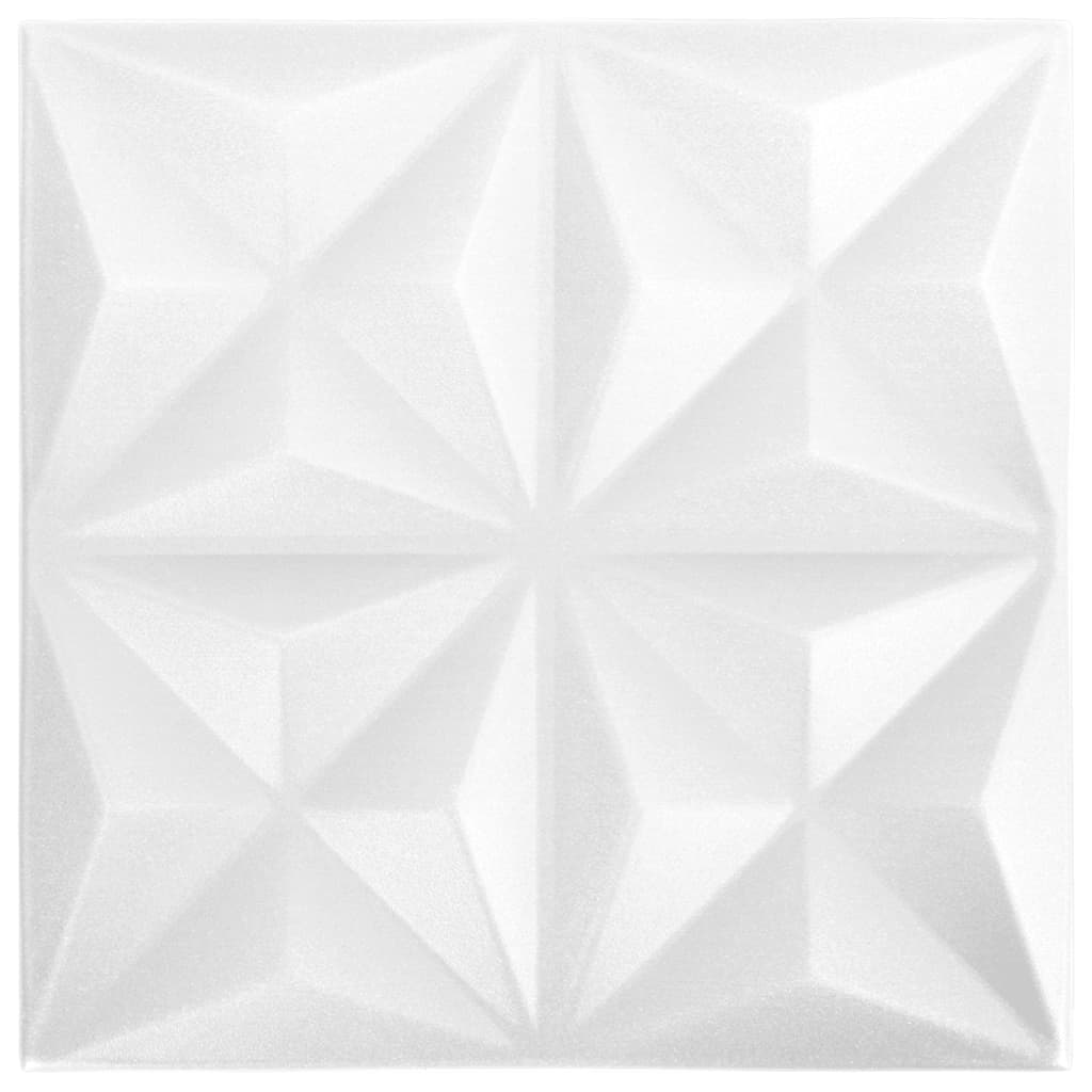 3D-Wandpaneele 24 Stk. 50x50 cm Origami-Weiß 6 m² - Pazzar.ch