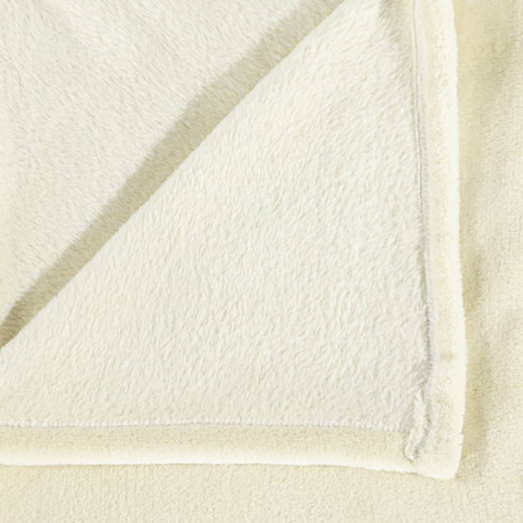 Decke Creme 130x170 cm Polyester - Pazzar.ch