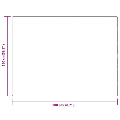 Decke Creme 150x200 cm Polyester - Pazzar.ch