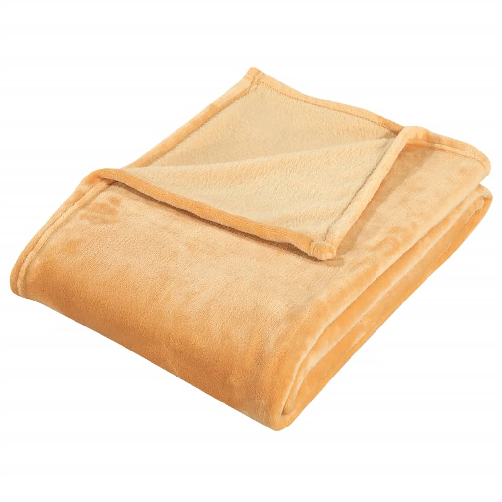 Decke Gelb 200x240 cm Polyester - Pazzar.ch