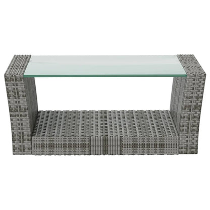 16-tlg. Garten-Lounge-Set mit Auflagen Poly Rattan Grau - Pazzar.ch