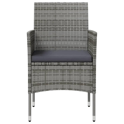 16-tlg. Garten-Lounge-Set mit Auflagen Poly Rattan Grau - Pazzar.ch