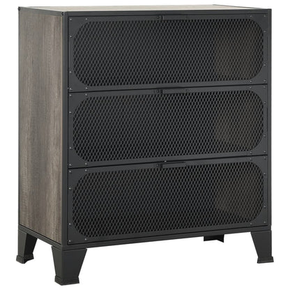 Lagerschränke 2 Stk. Grau 72x36x82 cm Metall und MDF - Pazzar.ch