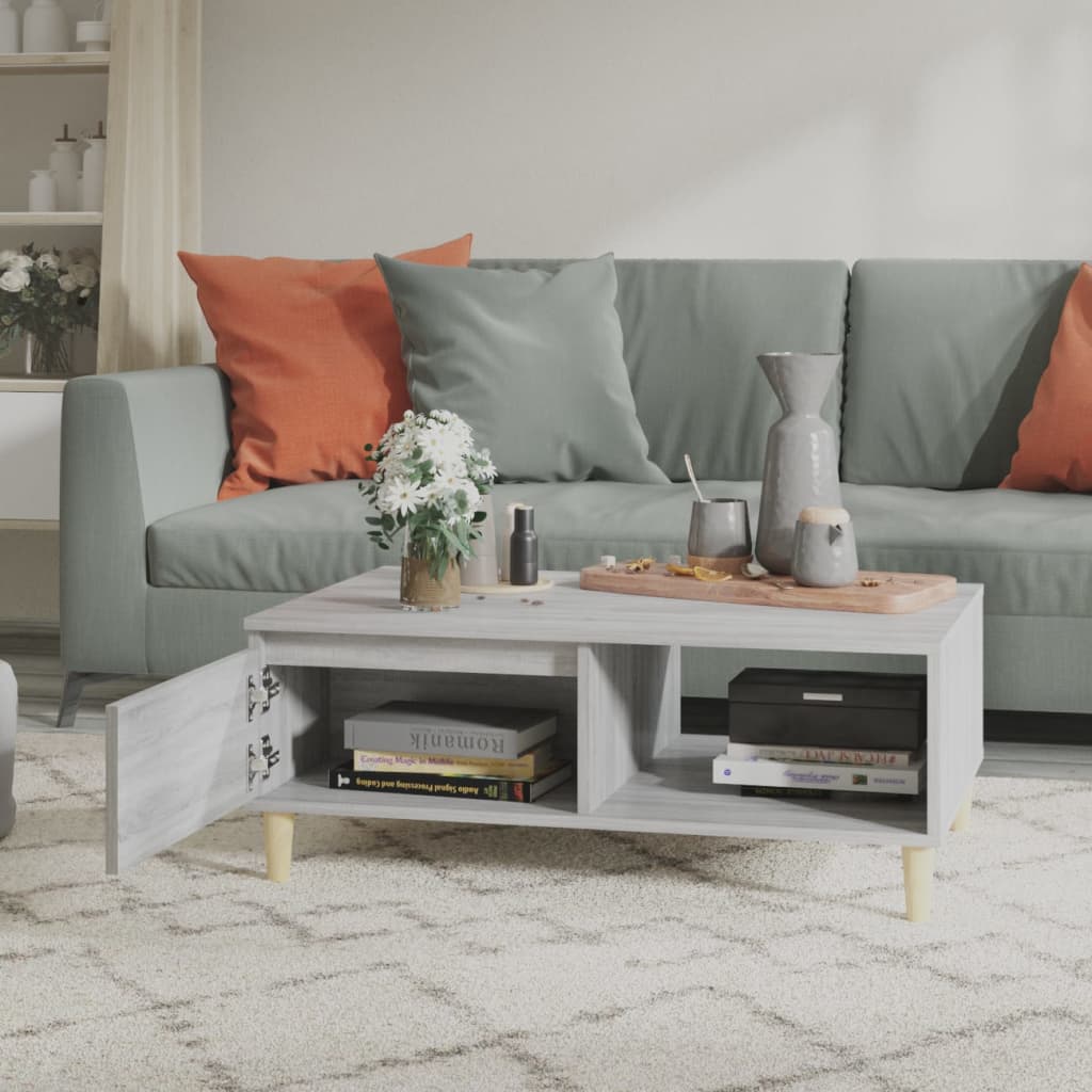 Couchtisch Grau Sonoma 90x60x35 cm Holzwerkstoff - Pazzar.ch