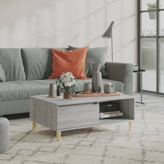 Couchtisch Grau Sonoma 90x60x35 cm Holzwerkstoff - Pazzar.ch