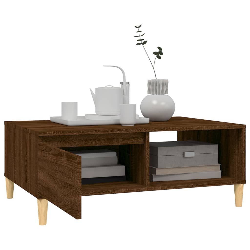 Couchtisch Braun Eichen-Optik 90x60x35 cm Holzwerkstoff - Pazzar.ch