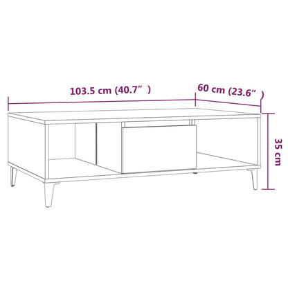 Couchtisch Räuchereiche 103,5x60x35 cm Holzwerkstoff - Pazzar.ch