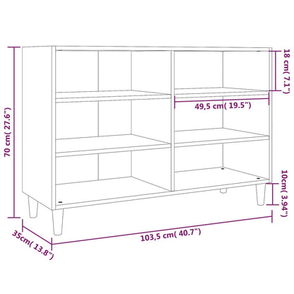 Sideboard Grau Sonoma 103,5x35x70 cm Holzwerkstoff - Pazzar.ch