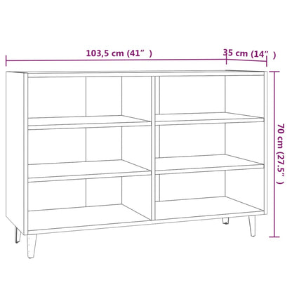Sideboard Grau Sonoma 103,5x35x70 cm Holzwerkstoff - Pazzar.ch