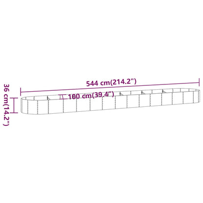Hochbeet Pulverbeschichteter Stahl 544x100x36 cm Anthrazit - Pazzar.ch