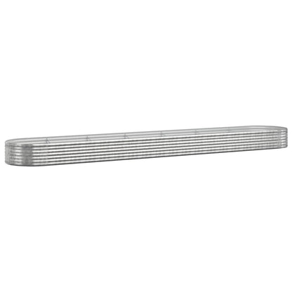 Hochbeet Pulverbeschichteter Stahl 544x100x36 cm Silbern - Pazzar.ch