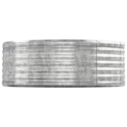 Hochbeet Pulverbeschichteter Stahl 544x100x36 cm Silbern - Pazzar.ch