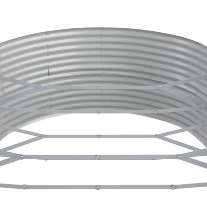 Hochbeet Pulverbeschichteter Stahl 544x100x36 cm Silbern - Pazzar.ch