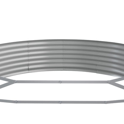 Hochbeet Pulverbeschichteter Stahl 373x140x36 cm Silbern - Pazzar.ch