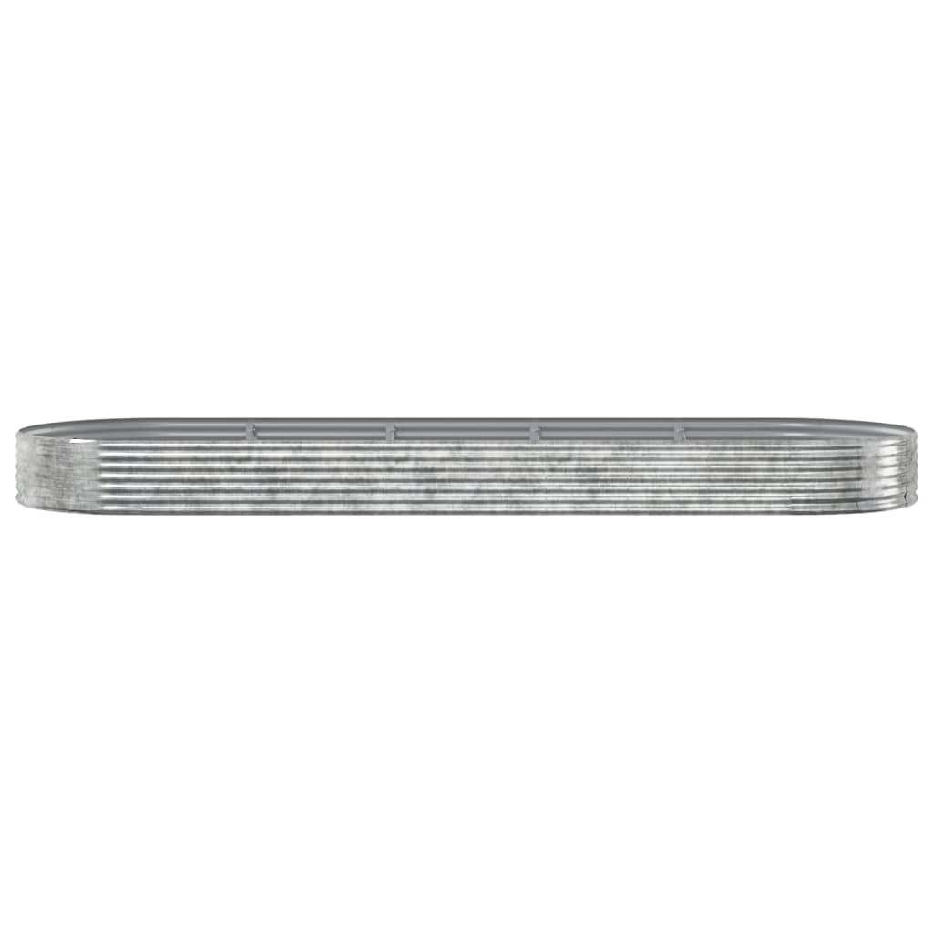 Hochbeet Pulverbeschichteter Stahl 450x140x36 cm Silbern - Pazzar.ch