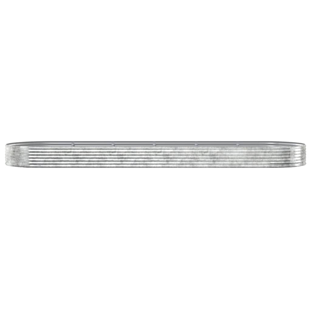 Hochbeet Pulverbeschichteter Stahl 523x140x36 cm Silbern - Pazzar.ch