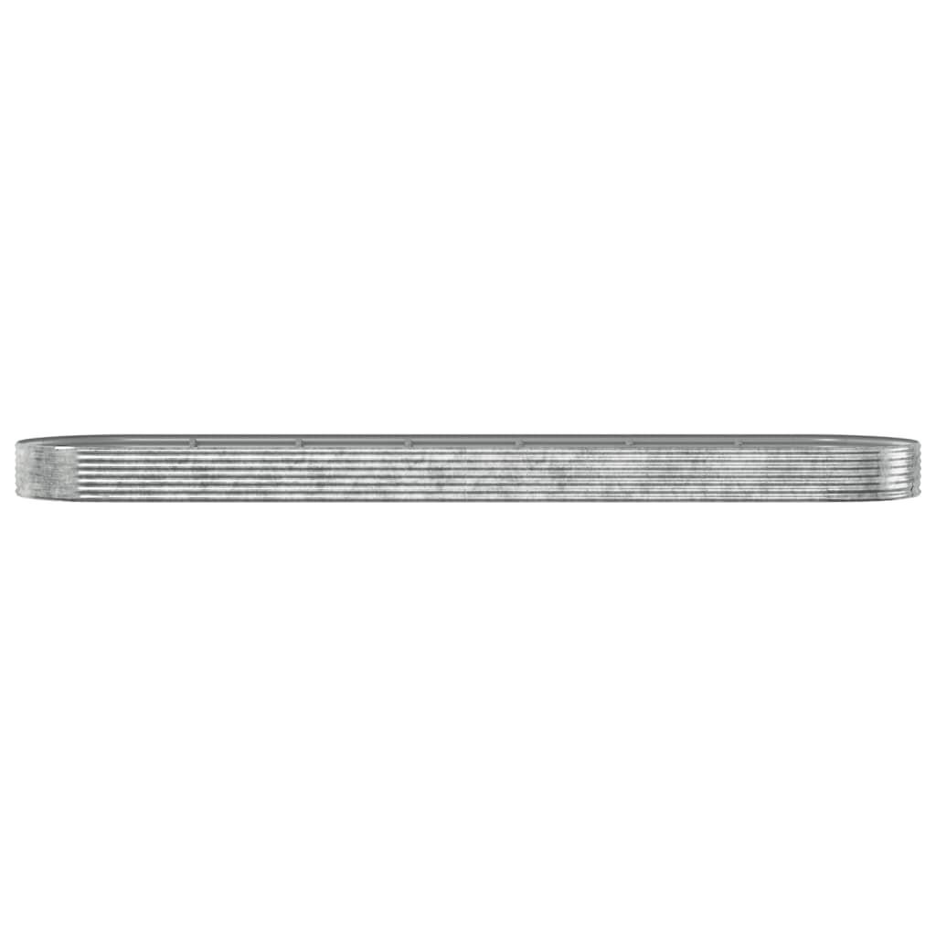 Hochbeet Pulverbeschichteter Stahl 600x140x36 cm Silbern - Pazzar.ch
