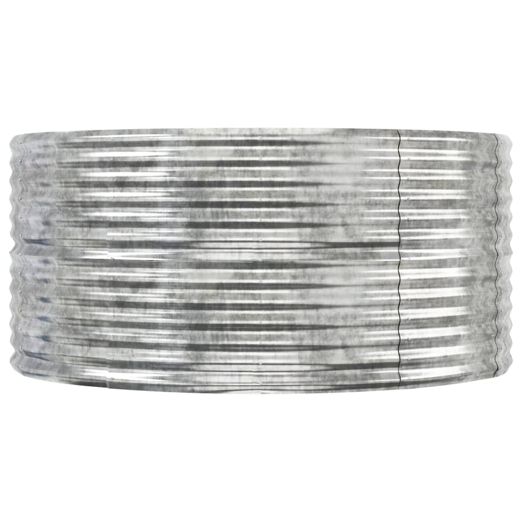 Hochbeet Silbern 447x140x68 cm Verzinkter Stahl