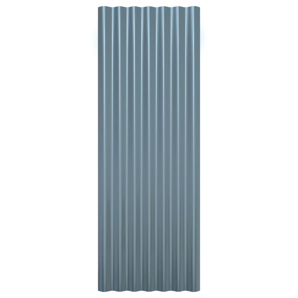 Dachpaneele 12 Stk. Pulverbeschichteter Stahl Grau 100x36 cm - Pazzar.ch