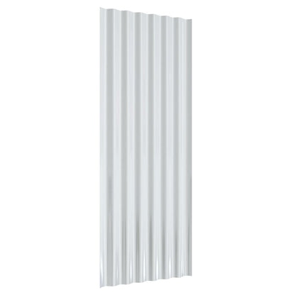 Dachpaneele 12 Stk. Pulverbeschichteter Stahl Grau 100x36 cm - Pazzar.ch