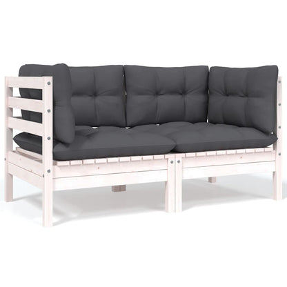 8-tlg. Garten-Lounge-Set mit Anthrazit Kissen Kiefernholz - Pazzar.ch