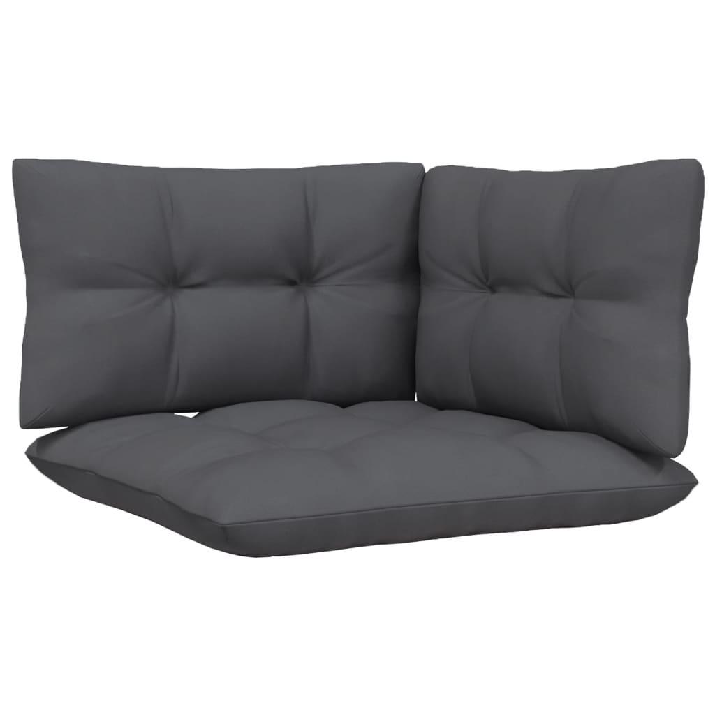 8-tlg. Garten-Lounge-Set mit Anthrazit Kissen Kiefernholz - Pazzar.ch