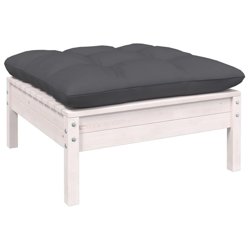 9-tlg. Garten-Lounge-Set mit Anthrazit Kissen Kiefernholz - Pazzar.ch