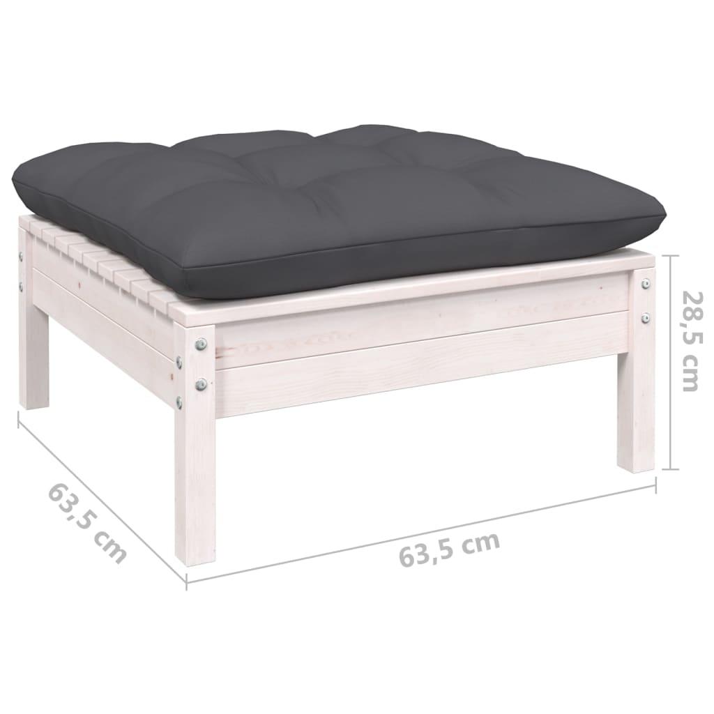 9-tlg. Garten-Lounge-Set mit Anthrazit Kissen Kiefernholz - Pazzar.ch