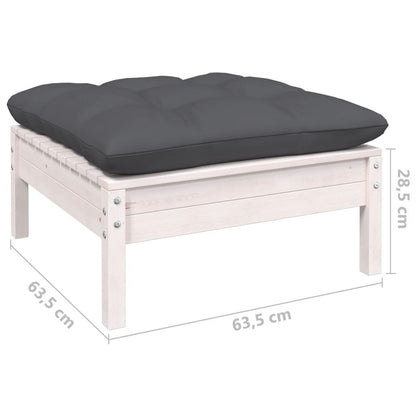 6-tlg. Garten-Lounge-Set mit Anthrazit Kissen Kiefernholz - Pazzar.ch