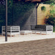 6-tlg. Garten-Lounge-Set mit Anthrazit Kissen Kiefernholz