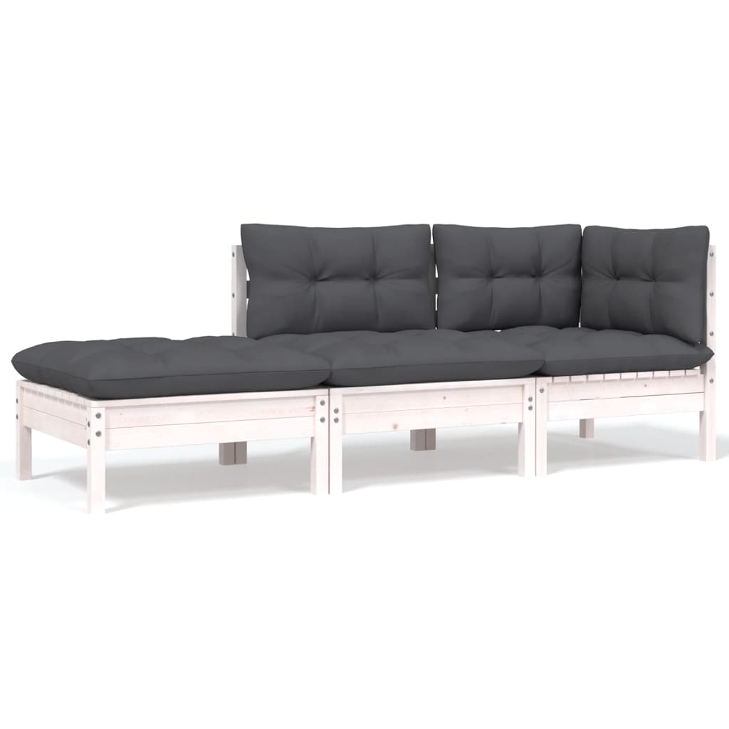 8-tlg. Garten-Lounge-Set mit Kissen Kiefer Massivholz - Pazzar.ch