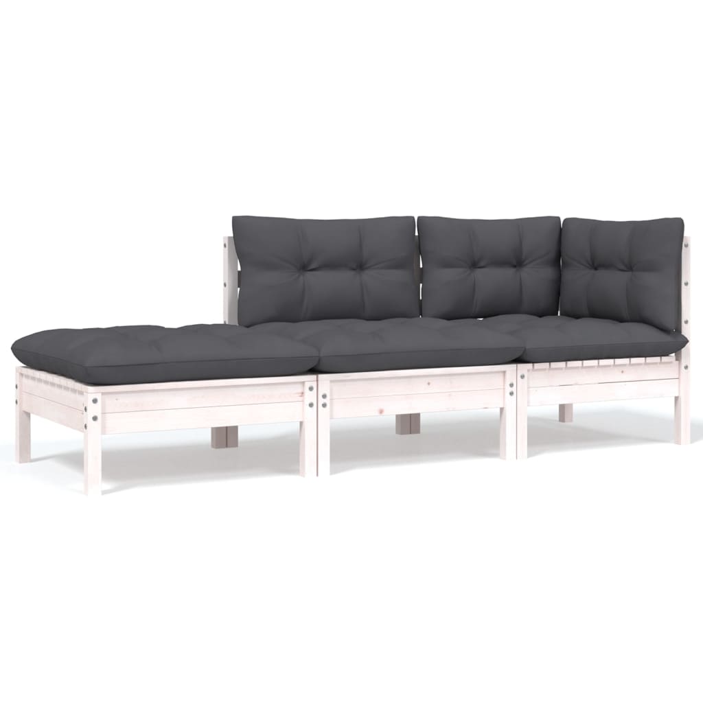 6-tlg. Garten-Lounge-Set mit Kissen Kiefer Massivholz - Pazzar.ch
