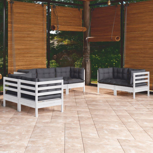 7-tlg. Garten-Lounge-Set mit Kissen Kiefer Massivholz - Pazzar.ch
