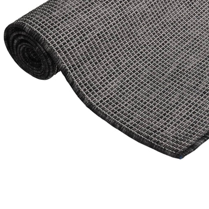 Outdoor-Teppich Flachgewebe 140x200 cm Grau - Pazzar.ch