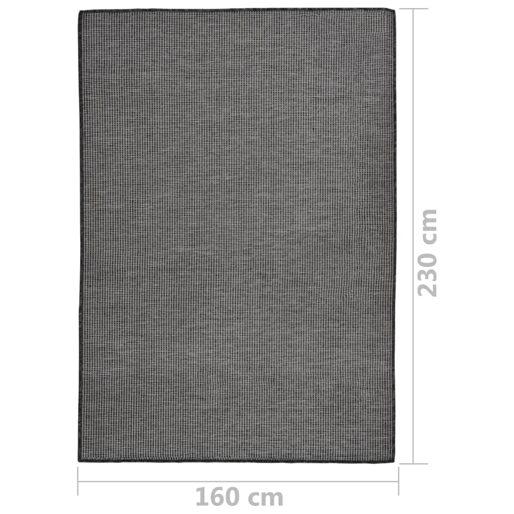 Outdoor-Teppich Flachgewebe 160x230 cm Grau - Pazzar.ch