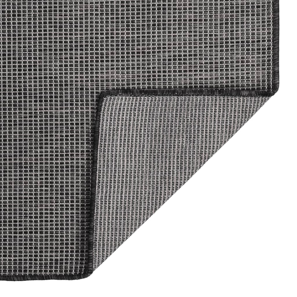 Outdoor-Teppich Flachgewebe 200x280 cm Grau - Pazzar.ch