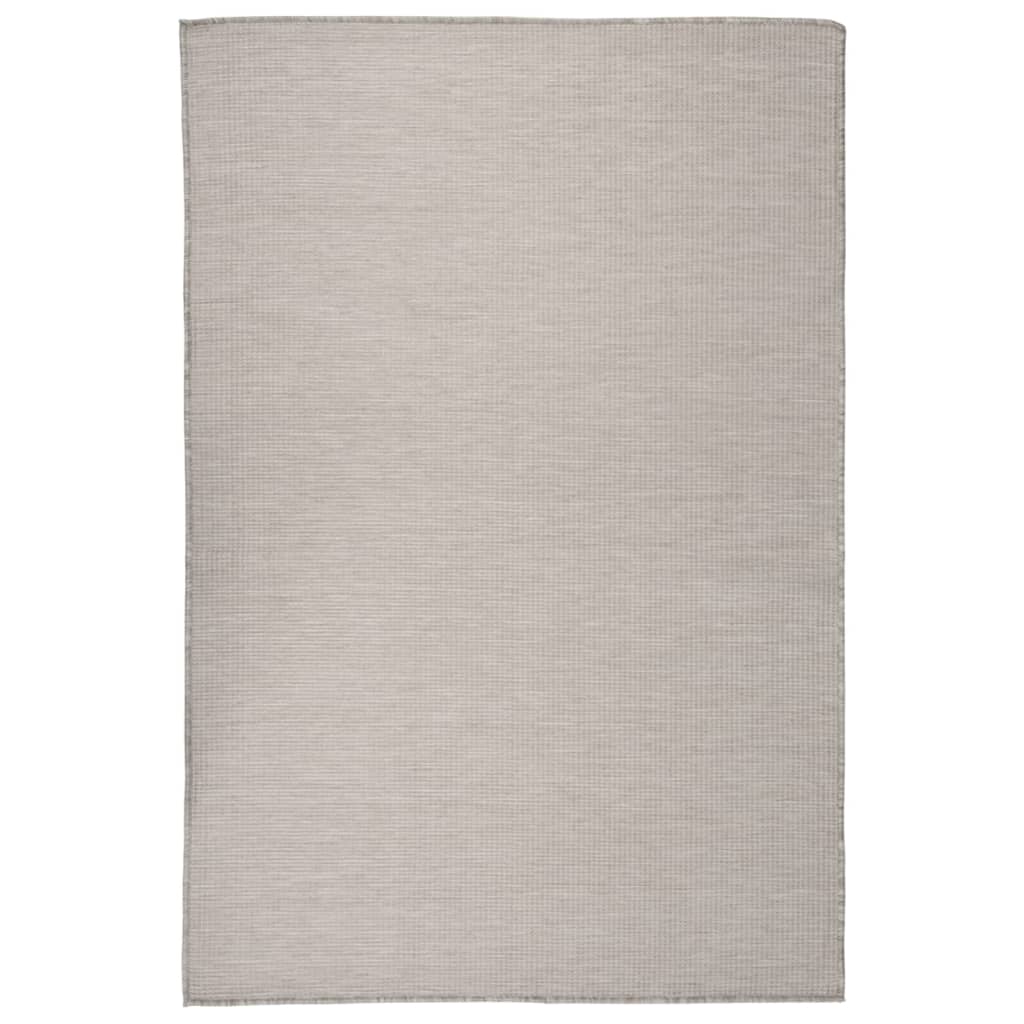 Outdoor-Teppich Flachgewebe 120x170 cm Taupe - Pazzar.ch