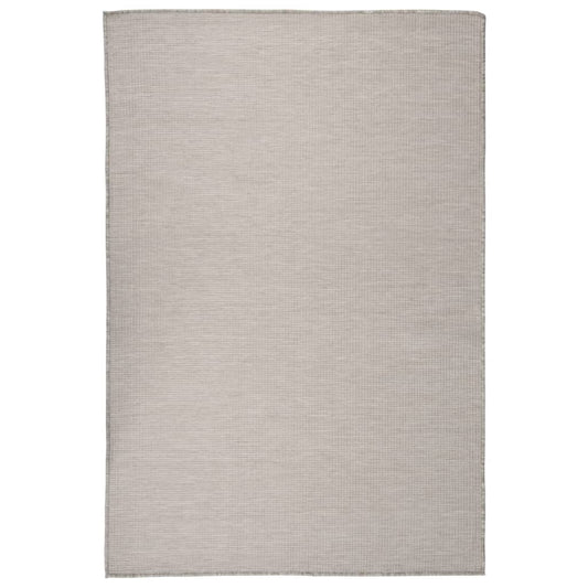 Outdoor-Teppich Flachgewebe 120x170 cm Taupe - Pazzar.ch