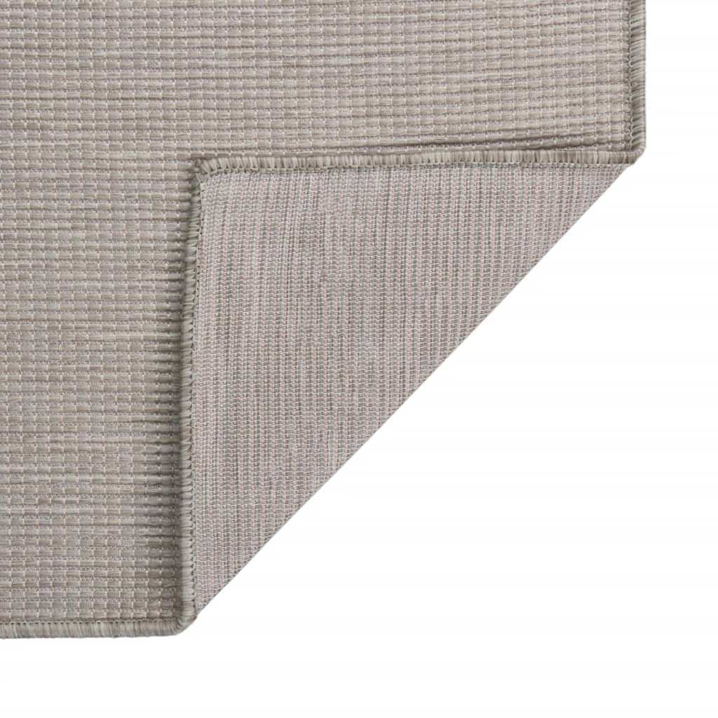 Outdoor-Teppich Flachgewebe 120x170 cm Taupe - Pazzar.ch