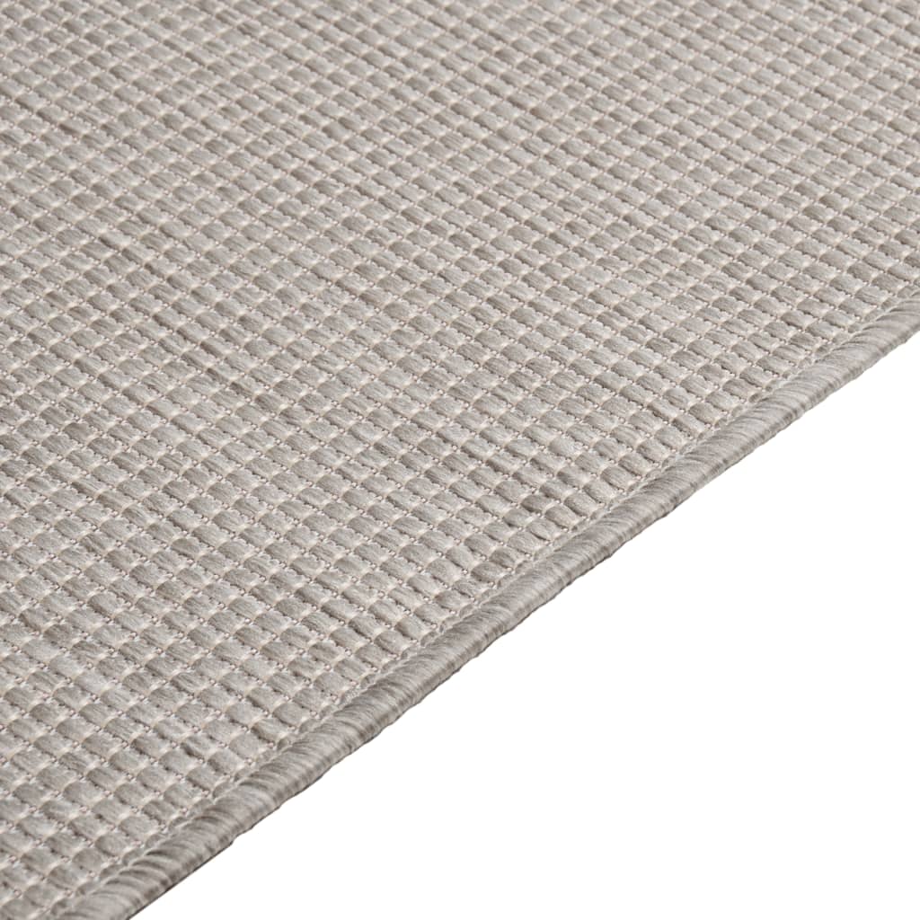 Outdoor-Teppich Flachgewebe 120x170 cm Taupe - Pazzar.ch