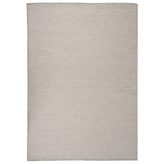 Outdoor-Teppich Flachgewebe 140x200 cm Taupe - Pazzar.ch