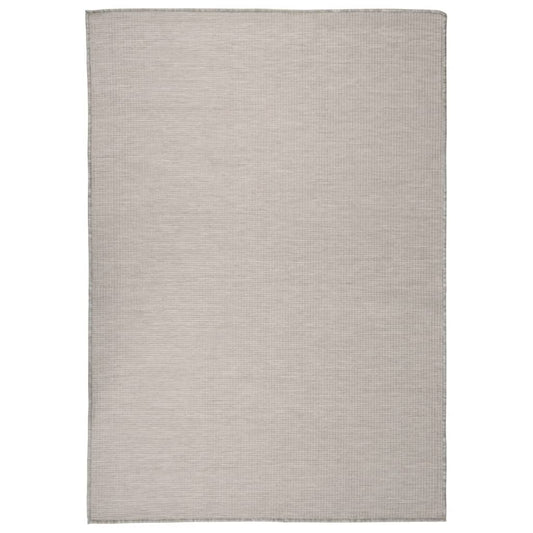 Outdoor-Teppich Flachgewebe 160x230 cm Taupe - Pazzar.ch